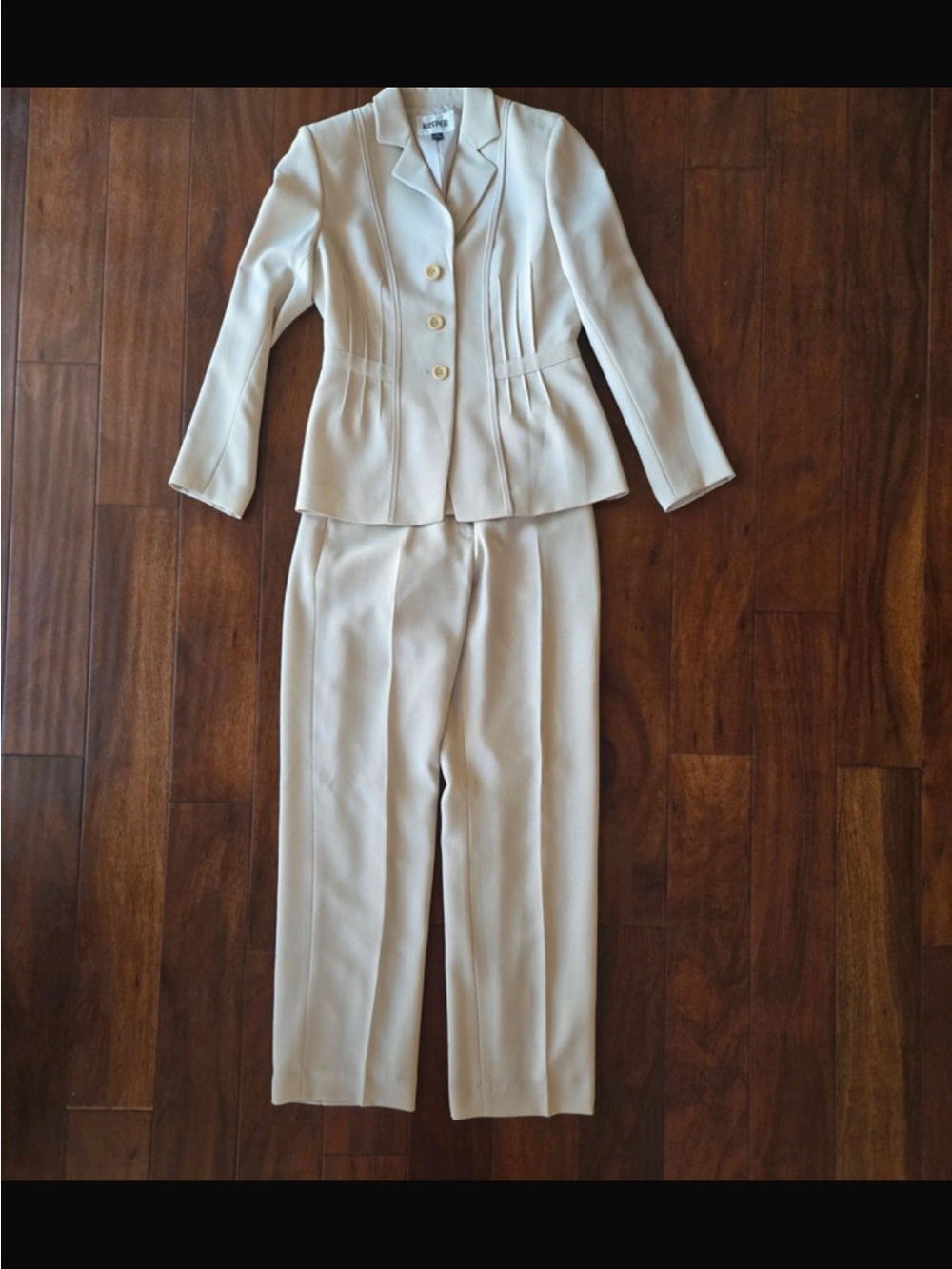 Classic Women's Cream Pant Suit Jacket & Trousers